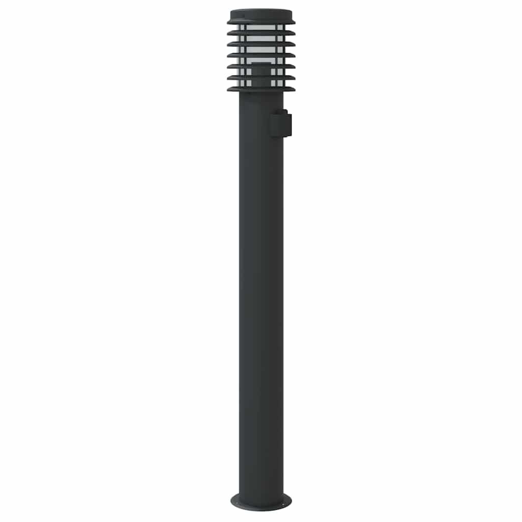 Pcs de lampes standard extérieures. prise 110 cm en acier inoxydable - noir, 3, 1, sans douille - number 6.