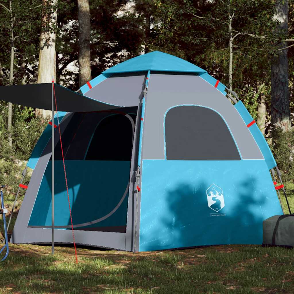 4-personers campingtelt quick-release - blå, 260 x 217 x 150 cm, 1, x - number 1.