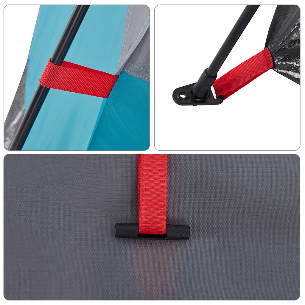 4-personers campingtelt quick-release - blå, 273 x 273 x 129 cm, 1, x - number 11.