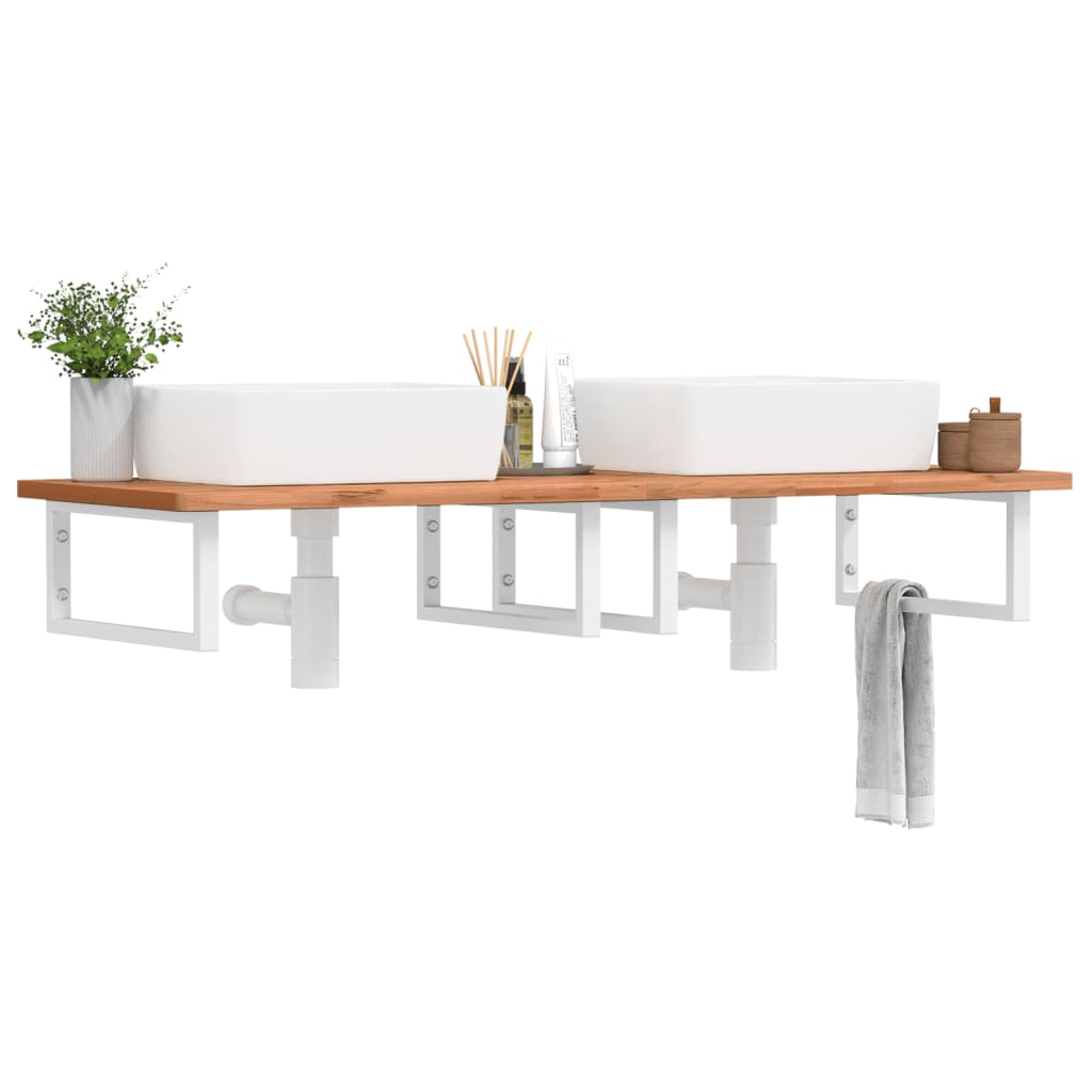 Hyldebeslag til håndvask 2 stk. stål - hvid, 20 x 50 cm, 1, rektangulær - number 1.