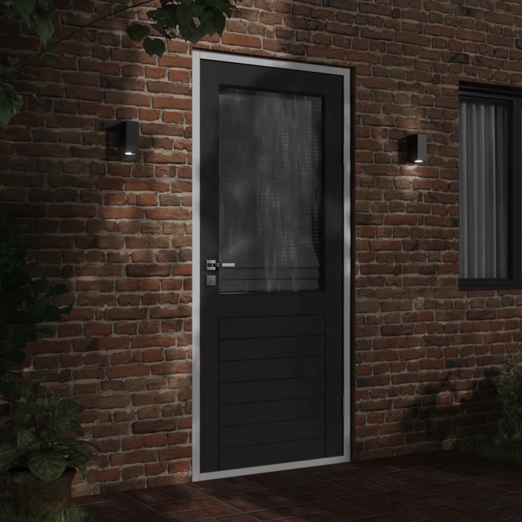 Appliques murales d'extérieur 2 pcs. aluminium moulé sous pression noir - number 3.