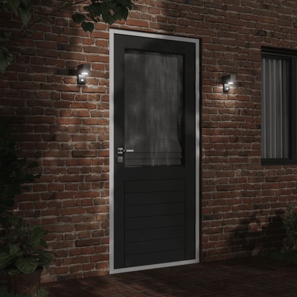 Udendørs væglampe med sensor trykstøbt aluminium sort - 1, ja, x - number 3.