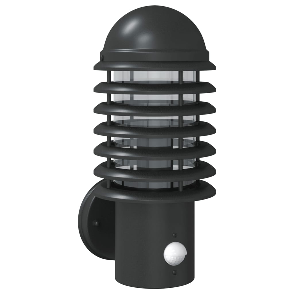 Applique extérieure avec capteur en acier inoxydable - noir, 1, oui - number 2.