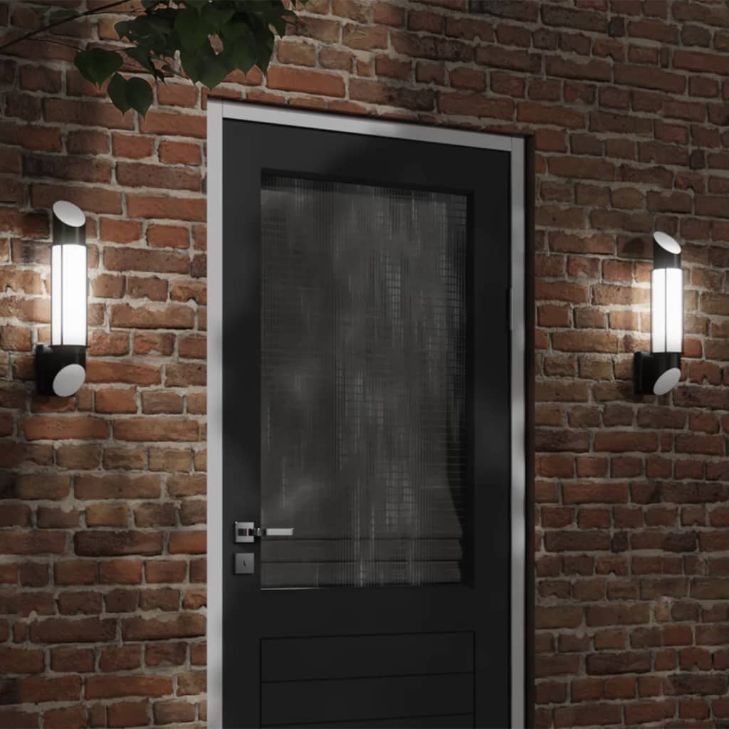 Outdoor wall lamp stainless steel - black, 1 - number 1.