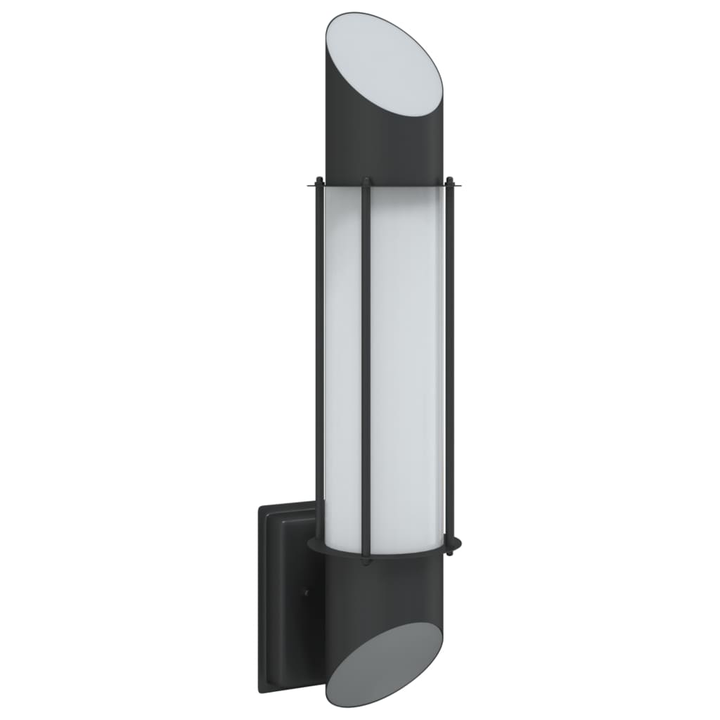 Outdoor wall lamp stainless steel - black, 1 - number 2.