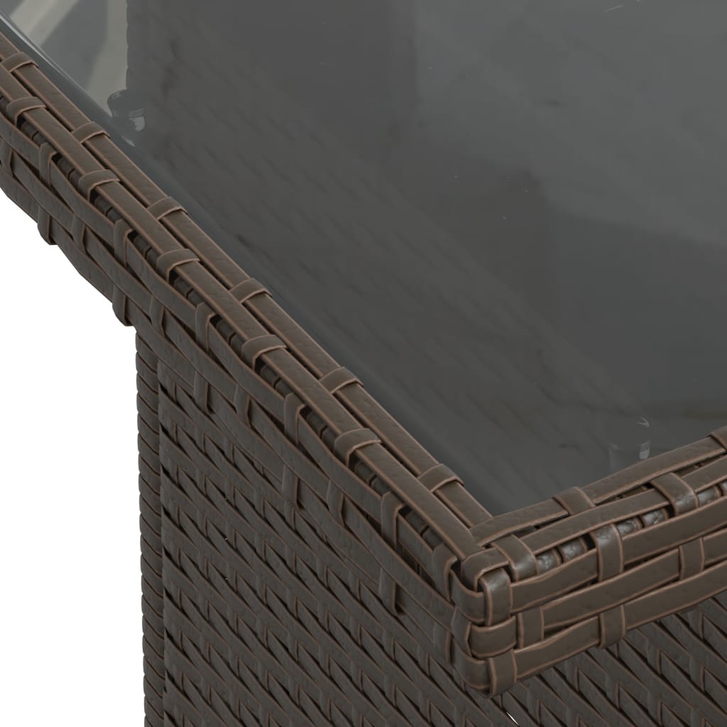 Sofa sett for hage 7 deler med puter polyrattan brun - brun og kremfarget, uten lagring, 1 - number 9.