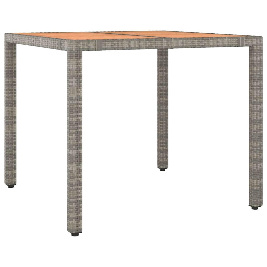 Bistrosett for hagen 5 deler med puter polyrattangrå - 90 x 90 x 75 cm, uten fotskammel, 4 - number 3.