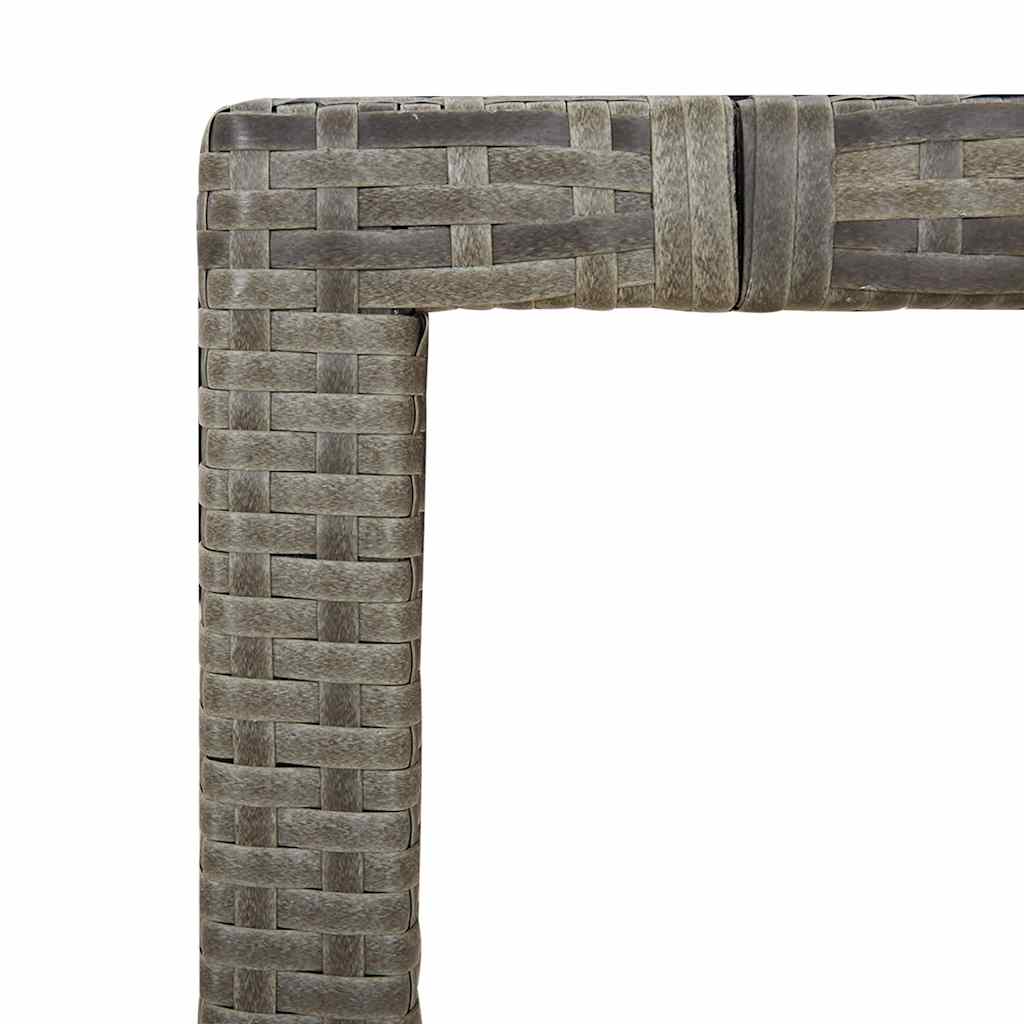 Bistrosett for hagen 5 deler med puter polyrattangrå - 90 x 90 x 75 cm, uten fotskammel, 4 - number 5.