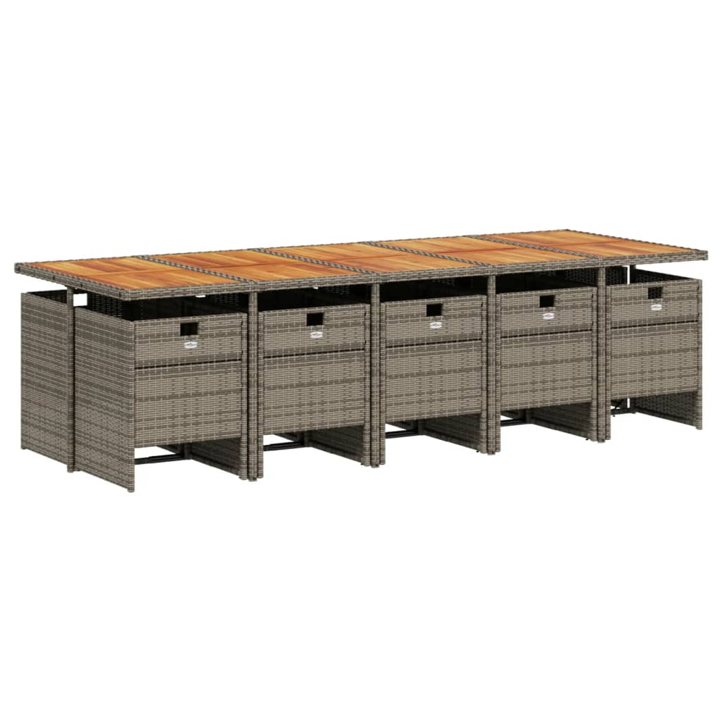 Salongsett for hagen 11 deler med puter polyrattan - beige, ooo 25, 10 - number 3.