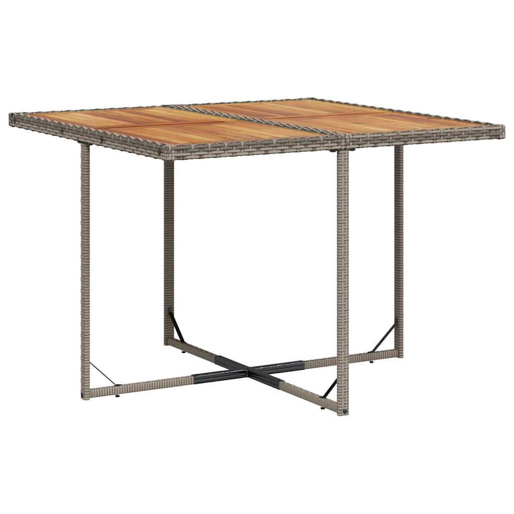 Blagovaonski stol set za vrt 9 dijelova s ​​jastucima polirattan - sivi, ooo 2, 8 - number 3.