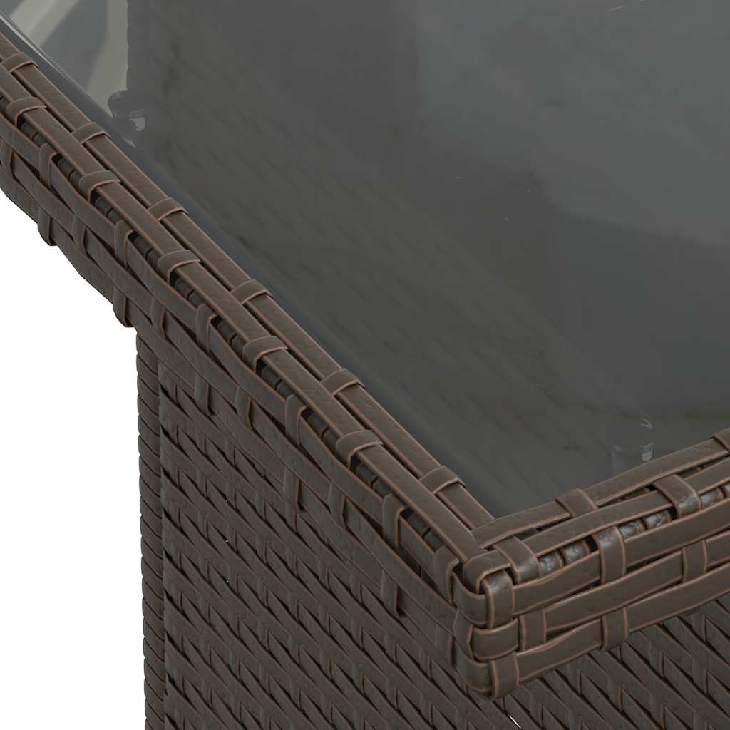 Kauč ​​set za vrt 9 dijelova s ​​jastucima polirattan smeđa - smeđa i krem ​​boja, bez skladištenja, 1 - number 12.