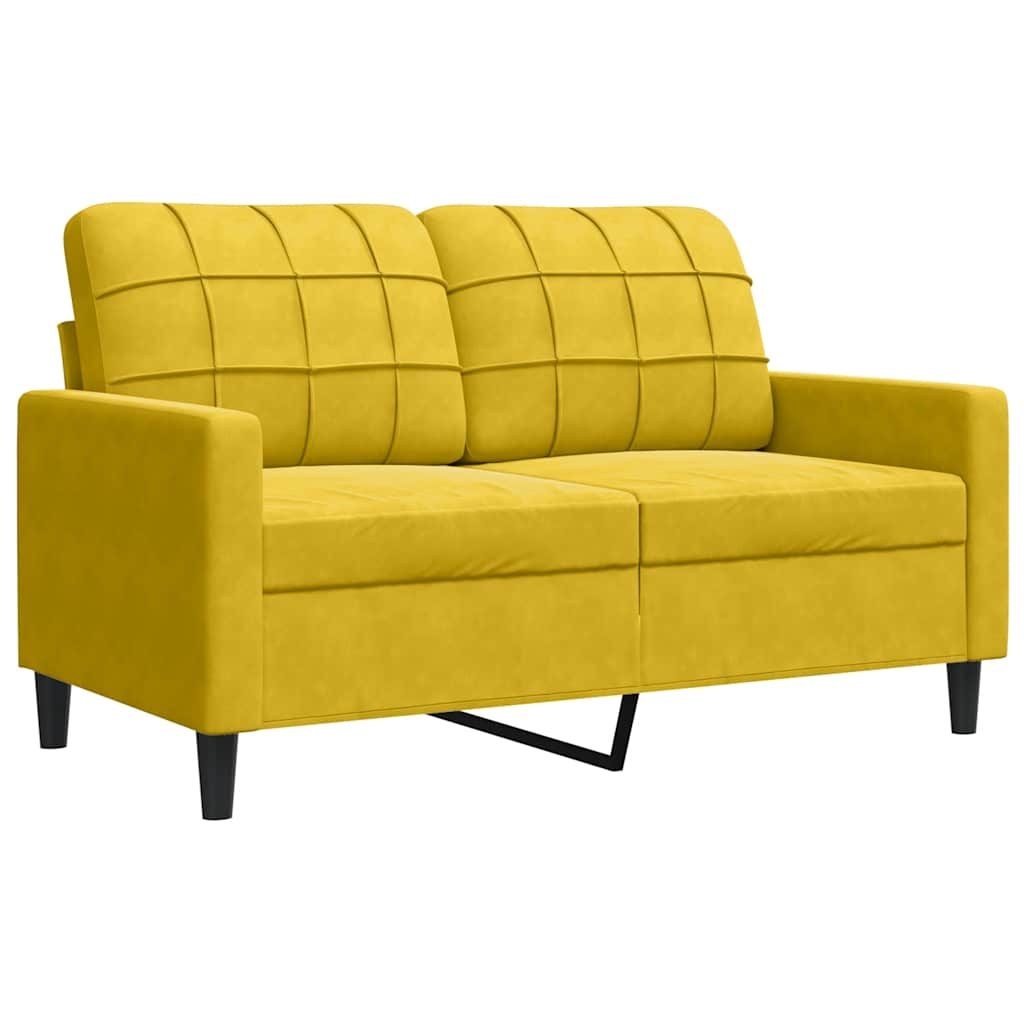 2-personers sofa fløjl - gul, 120 cm - number 2.