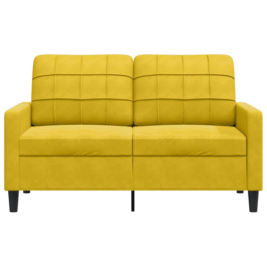 2-personers sofa fløjl - gul, 120 cm - number 4.