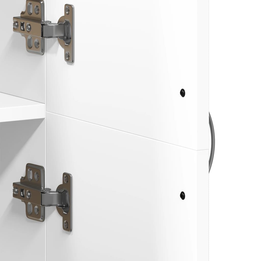 Organizirani ormar izgrađeno drvo - bijelo, 60 x 32 x 153 cm, 1 - number 8.