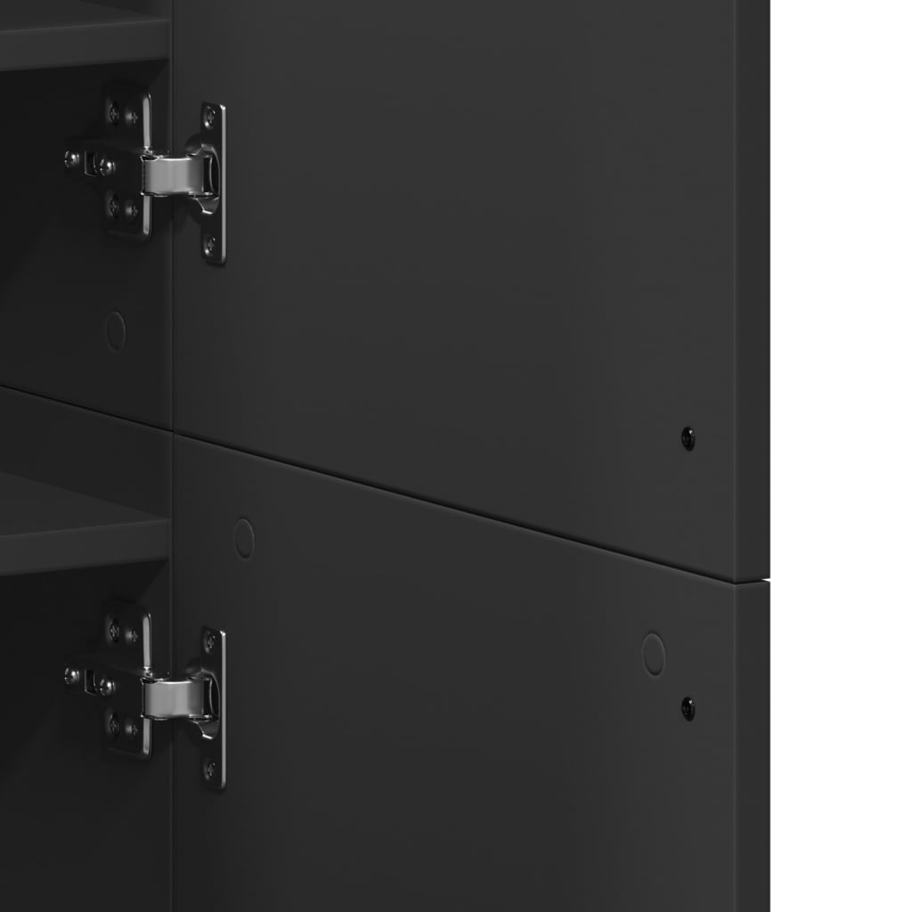 Ormarić za cipele 80x39x178 cm izrađeno drvo - crni, 1 - number 8.