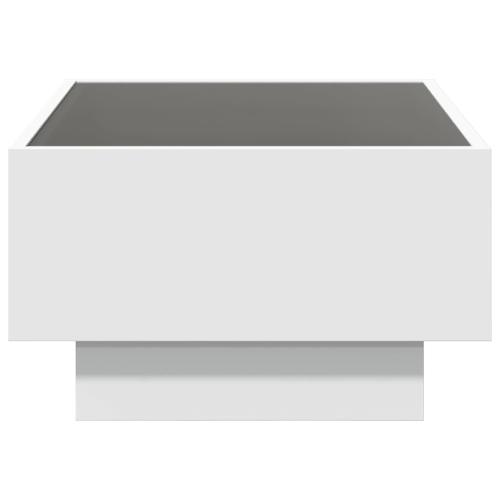 Sofabord med led-lys konstrueret træ - hvid, 70 x 50 x 30 cm, 1 - number 7.