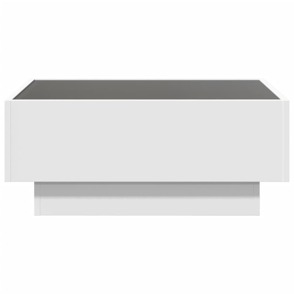 Sofabord med led-lys konstrueret træ - hvid, 70 x 50 x 30 cm, 1 - number 6.