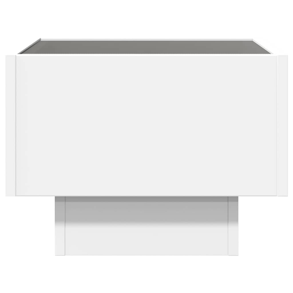 Stół boczny ze skonstruowanym drewnem led - biały, 40 x 40 x 30 cm, 1 - number 6.