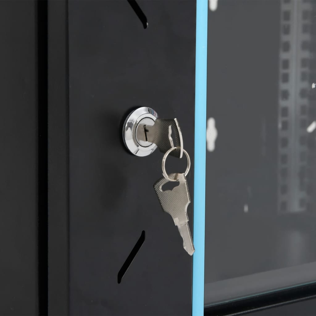 Zidni mrežni ormarić 53x40x30 cm 6u ip20 19" - crni, 530 x 400 x 300 mm - number 7.