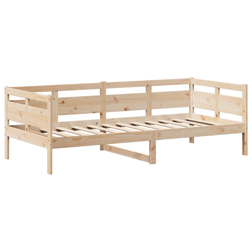 Daybed med tag massivt fyrretræ - naturfarvet, 90 x 200 cm - number 5.