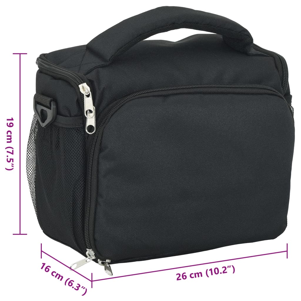Borsa per macchina fotografica con copertura impermeabile in tessuto oxford nero - number 8.