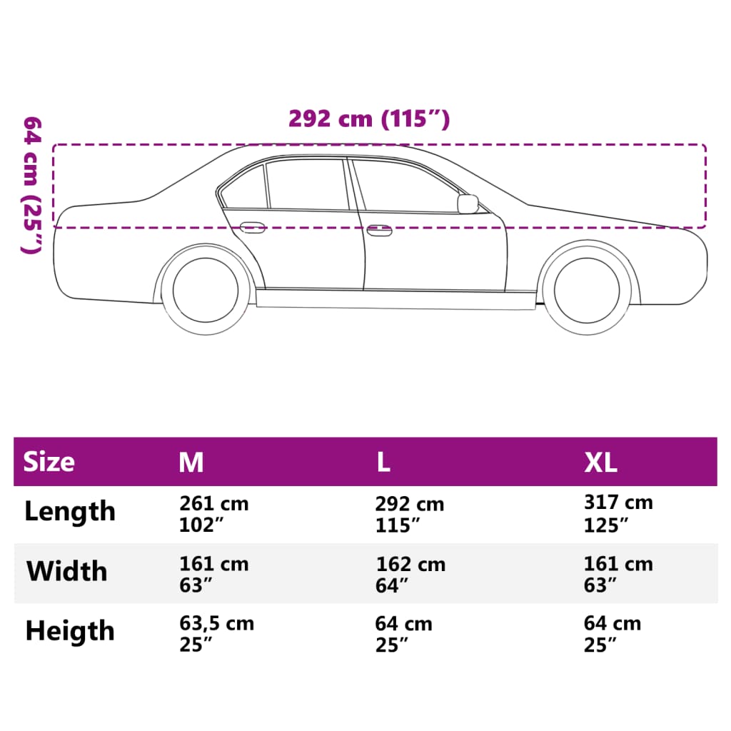 Halvt bilovertræk med kroge str. peva sølv - l, 1 - number 10.