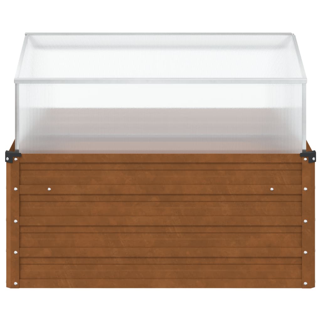 Kutija za sadnju sa staklenikom od korten čelika - number 4.