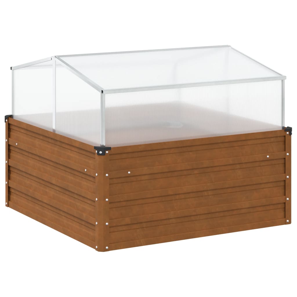 Kutija za sadnju sa staklenikom od korten čelika - number 6.