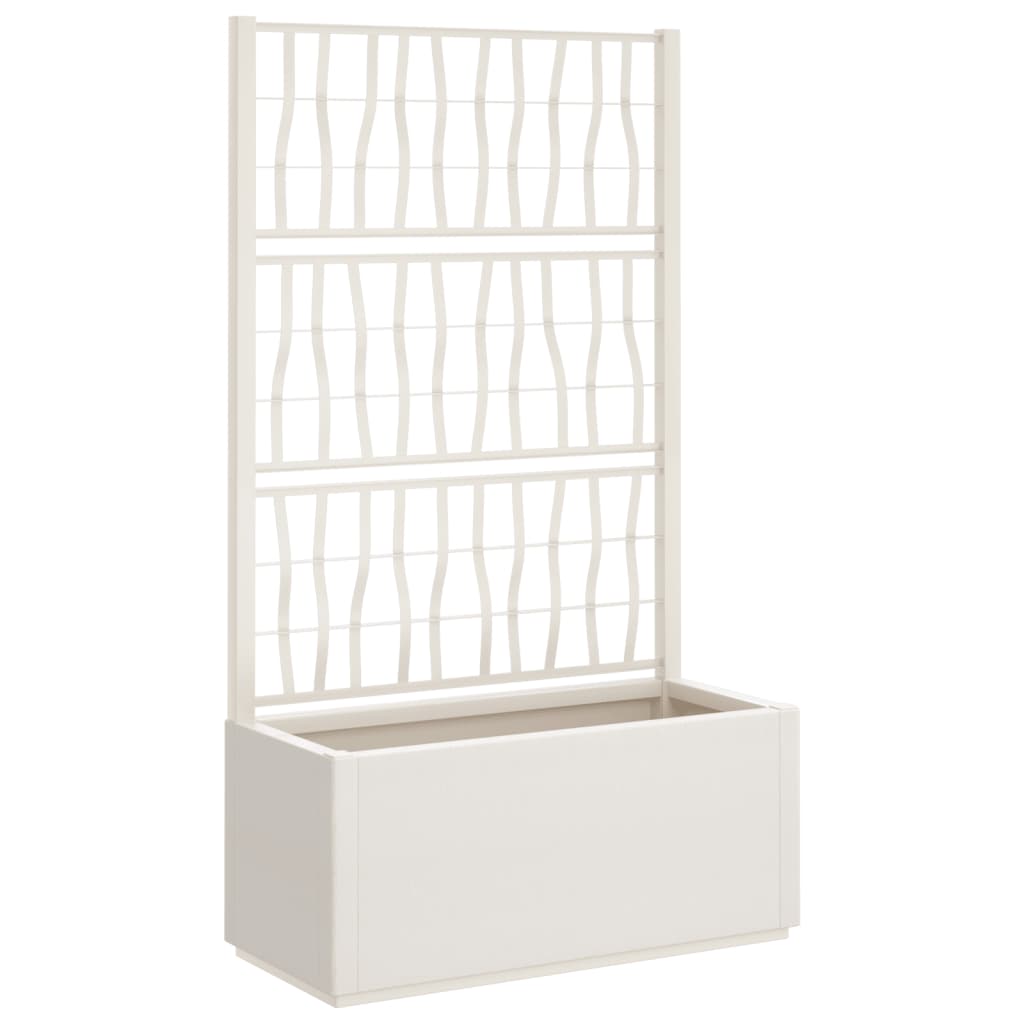 Planter with trellis 80x36x140 cm pp white - trellis white, 1 - number 2.