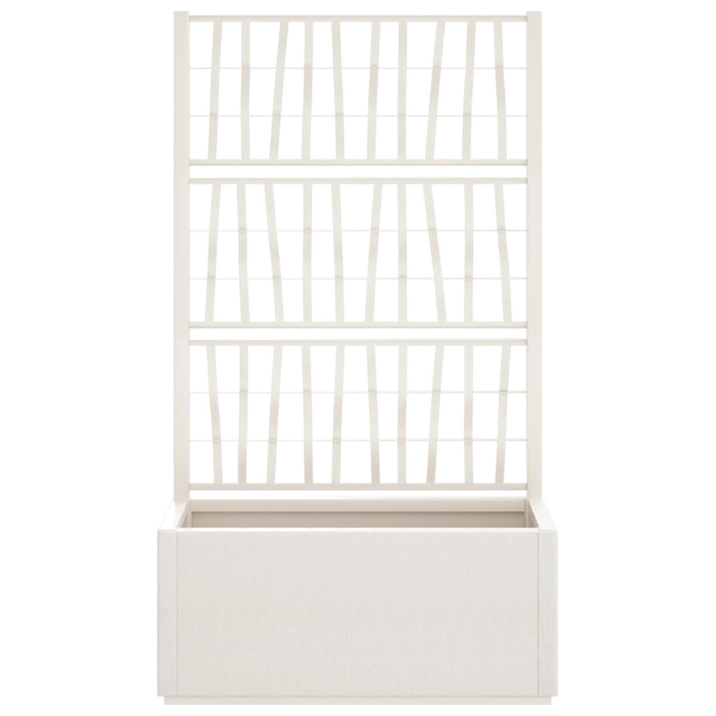 Planter with trellis 80x36x140 cm pp white - trellis white, 1 - number 3.