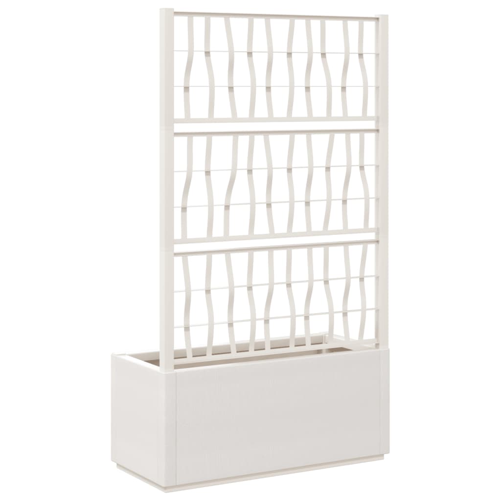 Planter with trellis 80x36x140 cm pp white - trellis white, 1 - number 5.