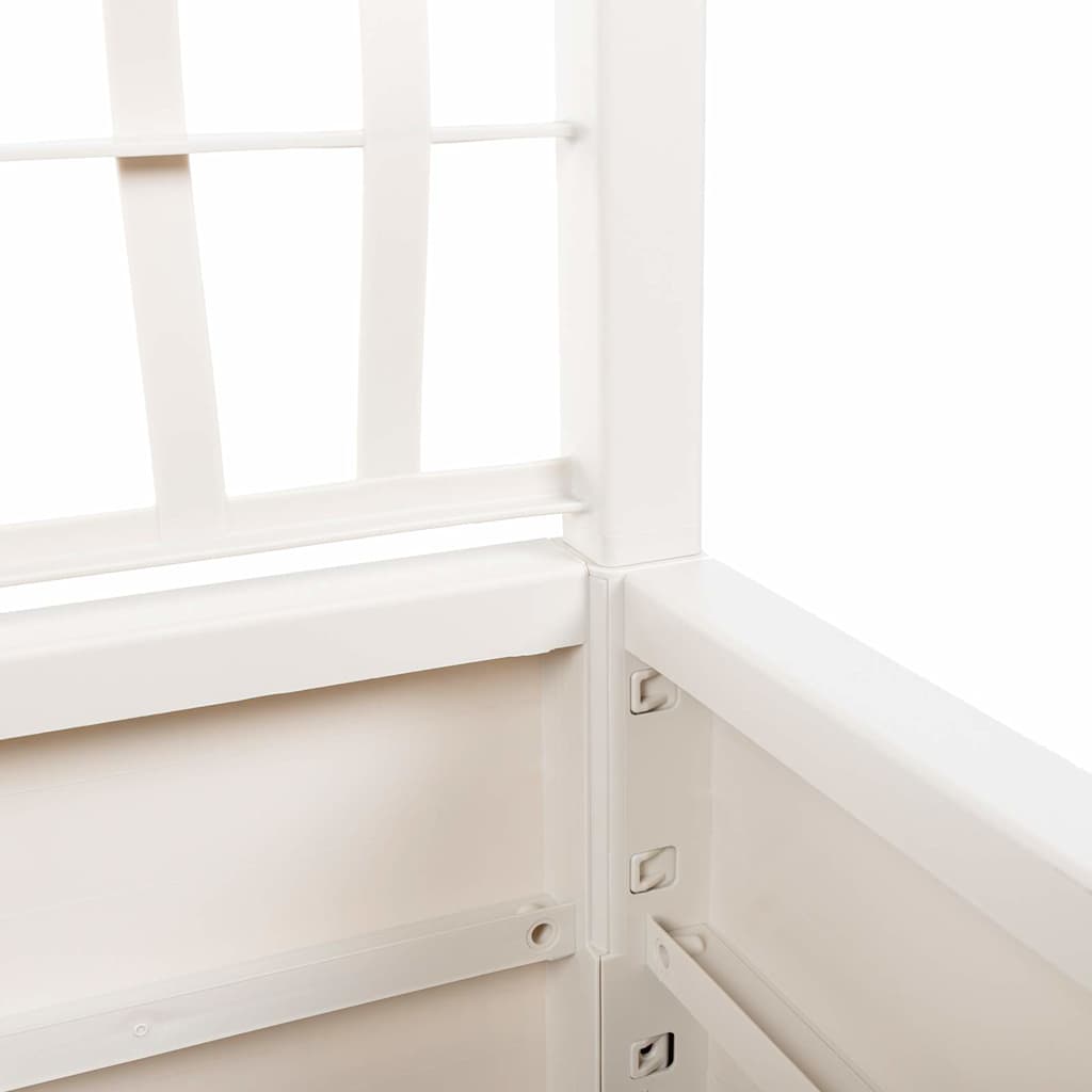 Planter with trellis 80x36x140 cm pp white - trellis white, 1 - number 6.