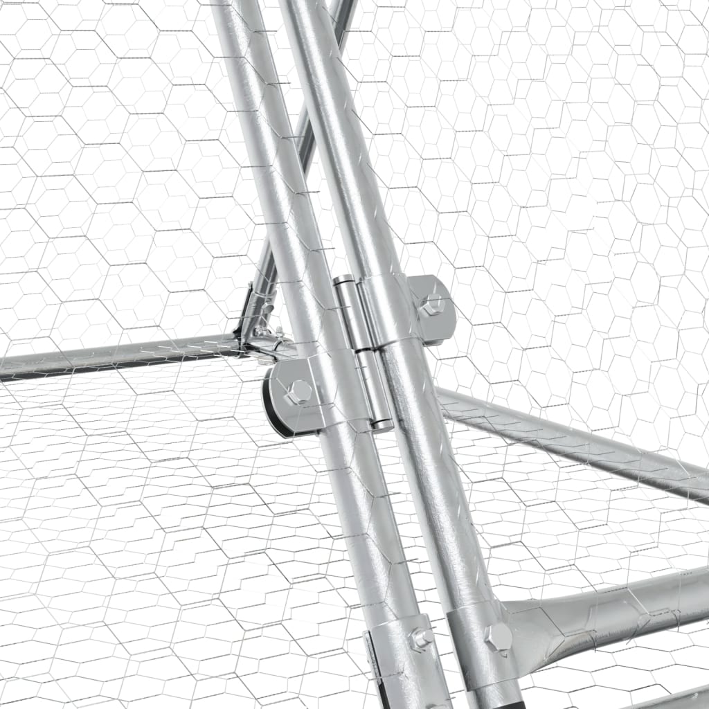 Cage de lapin cm en acier galvanisé couleur argent coloré - 400 x 105 x 91 - number 9.