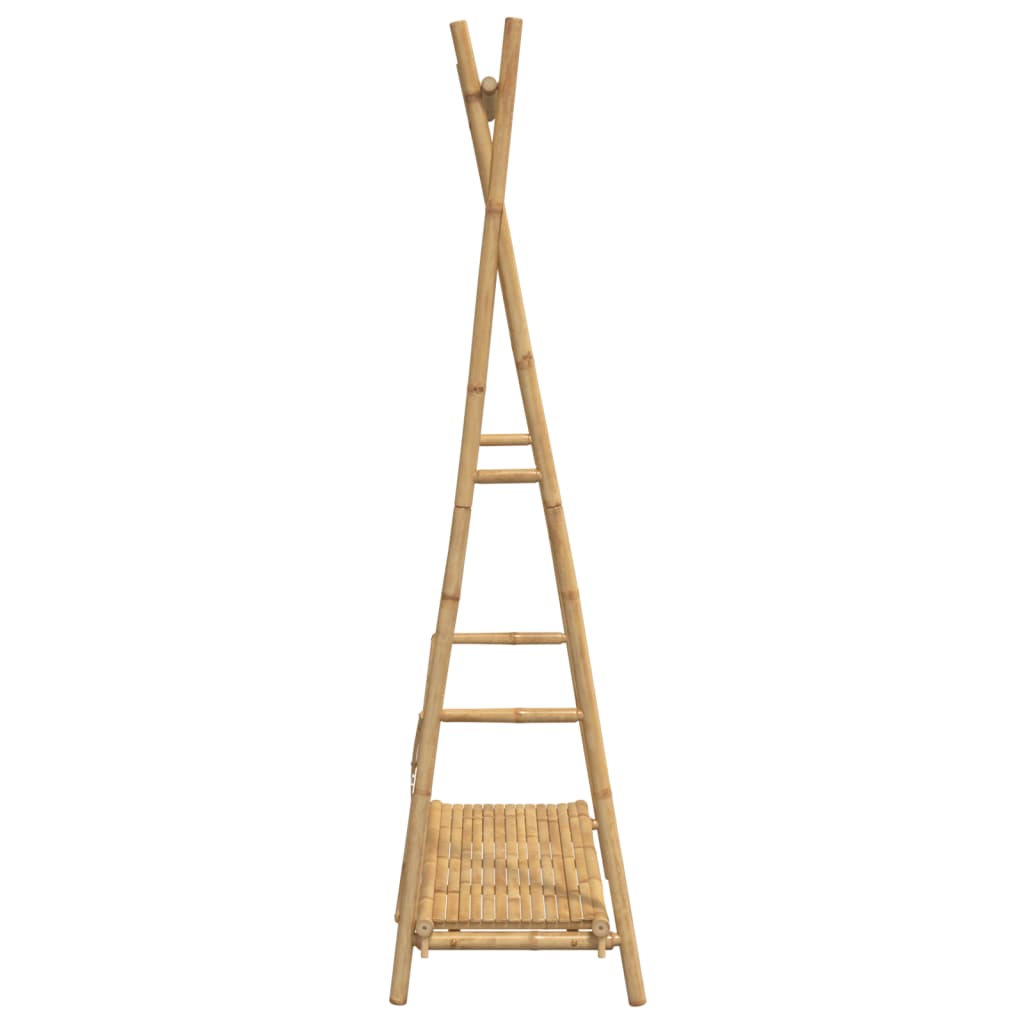 Clothes rack with shelf 102x50x190 cm bamboo - number 6.