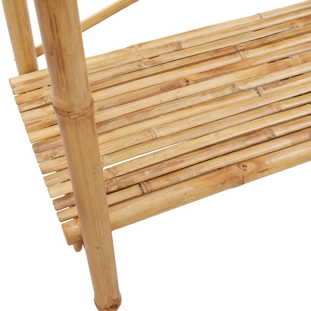 Clothes rack with shelf 102x50x190 cm bamboo - number 8.