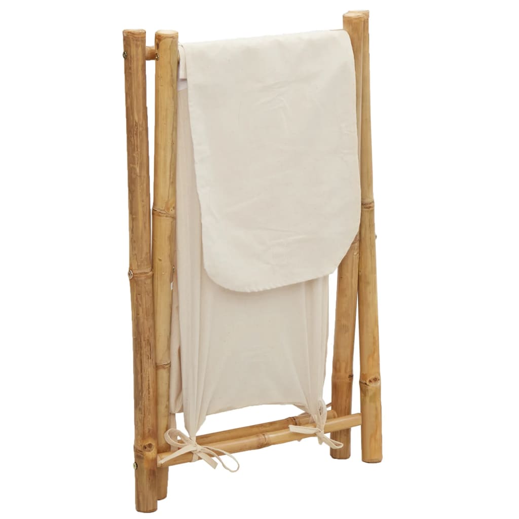 Laundry basket 45x55x63.5 cm bamboo cream white - 45 x 55 x 63.5 cm, 1 - number 7.