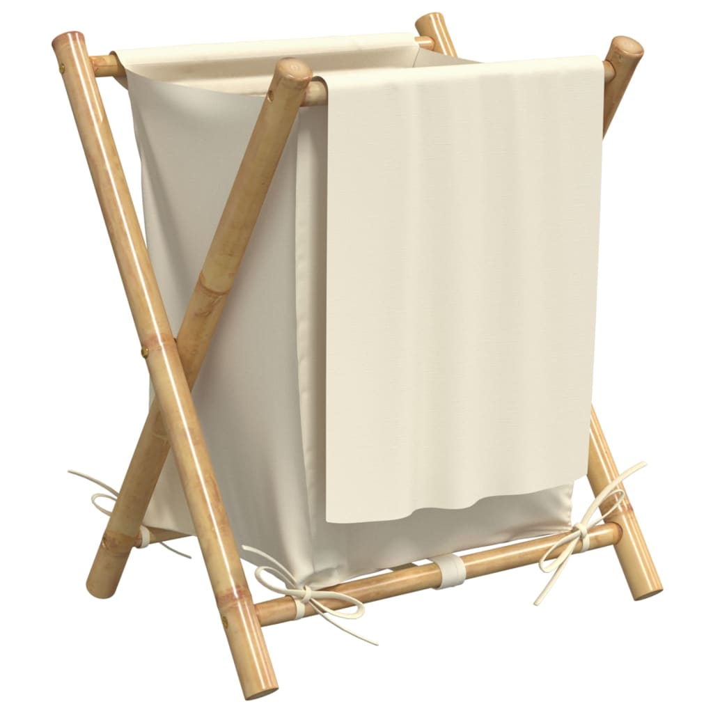 Laundry basket 45x55x63.5 cm bamboo cream white - 45 x 55 x 63.5 cm, 1 - number 6.