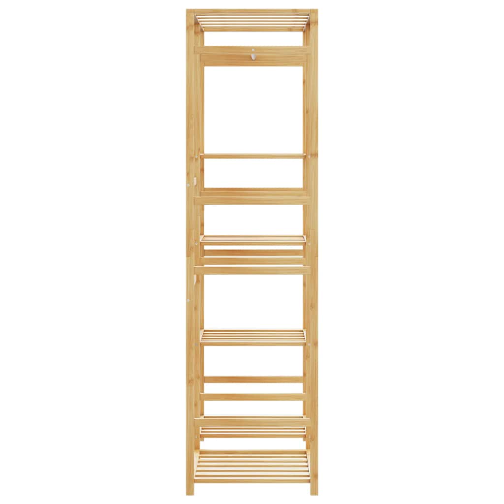 Clothes rack with shelves 100x50x184.5 cm bamboo - number 4.