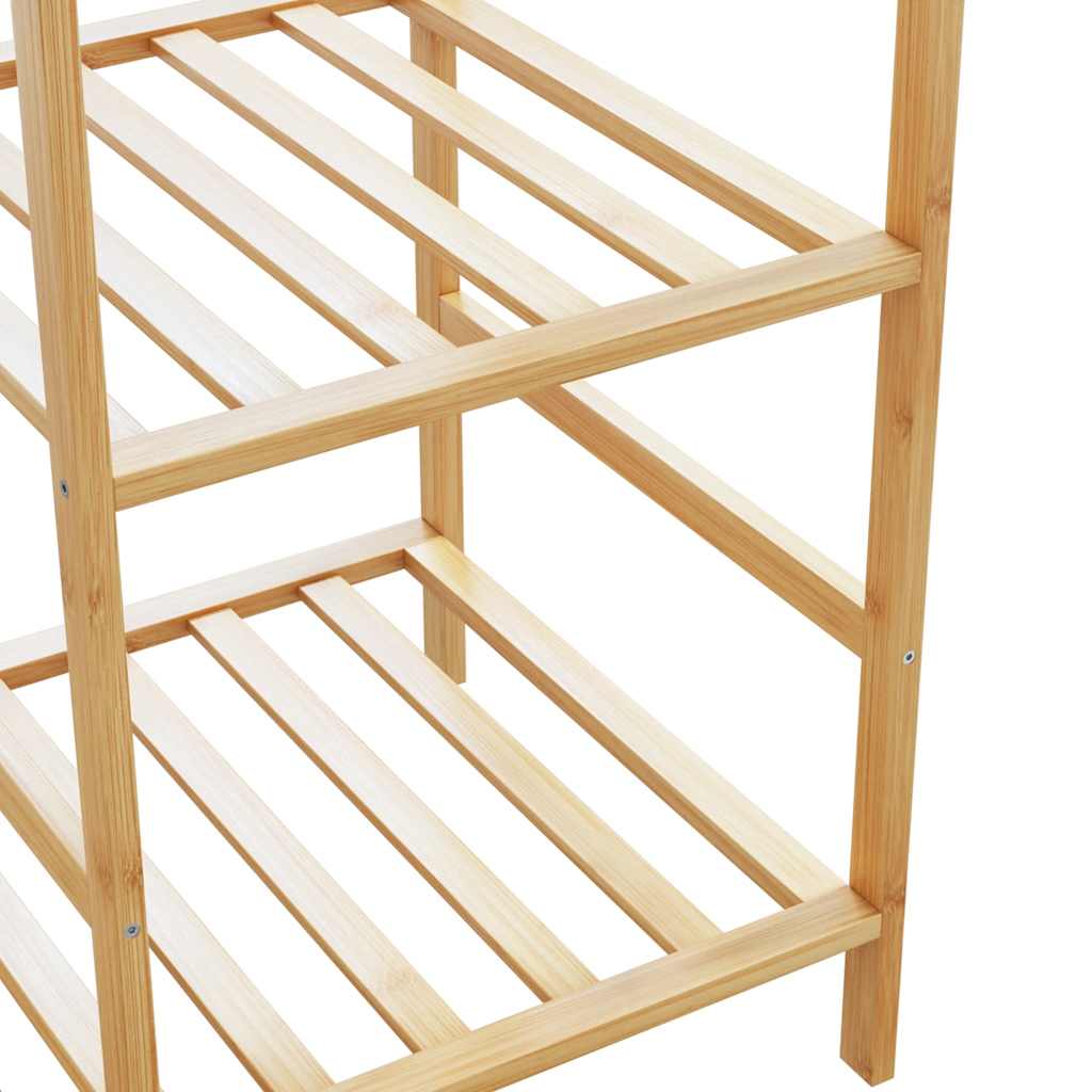 Clothes rack with shelves 100x50x184.5 cm bamboo - number 7.