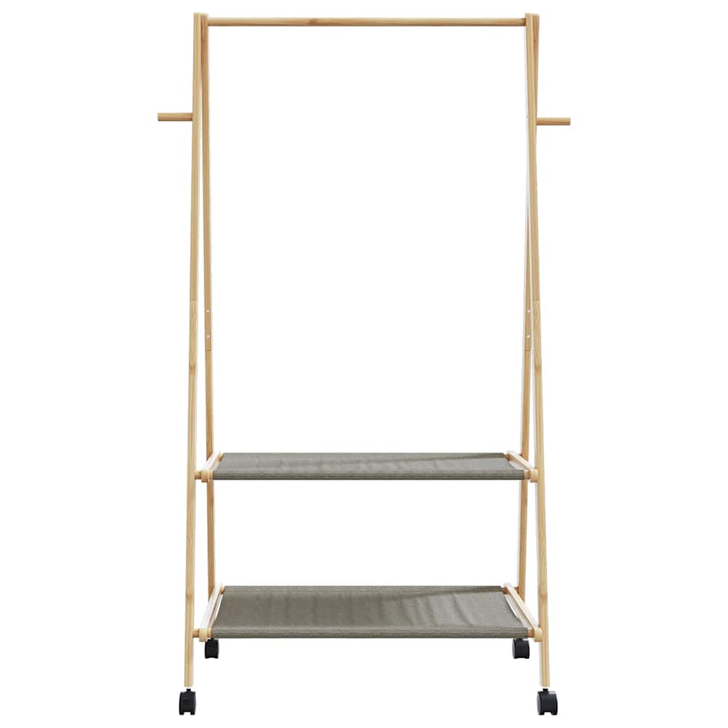 Clothes rack with shelves and wheels 96x45.5x155.5 cm - 96 cm, 1, with wheels, fabric - number 4.