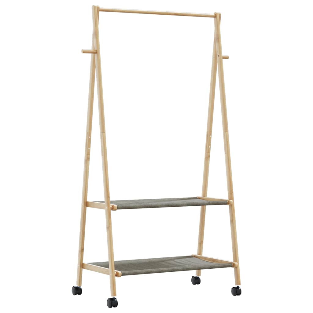 Clothes rack with shelves and wheels 96x45.5x155.5 cm - 96 cm, 1, with wheels, fabric - number 6.