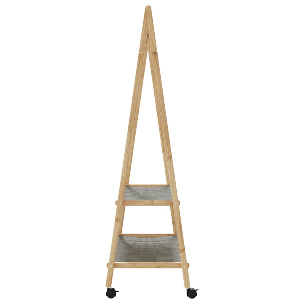 Clothes rack with shelves and wheels 96x45.5x155.5 cm - 96 cm, 1, with wheels, fabric - number 5.