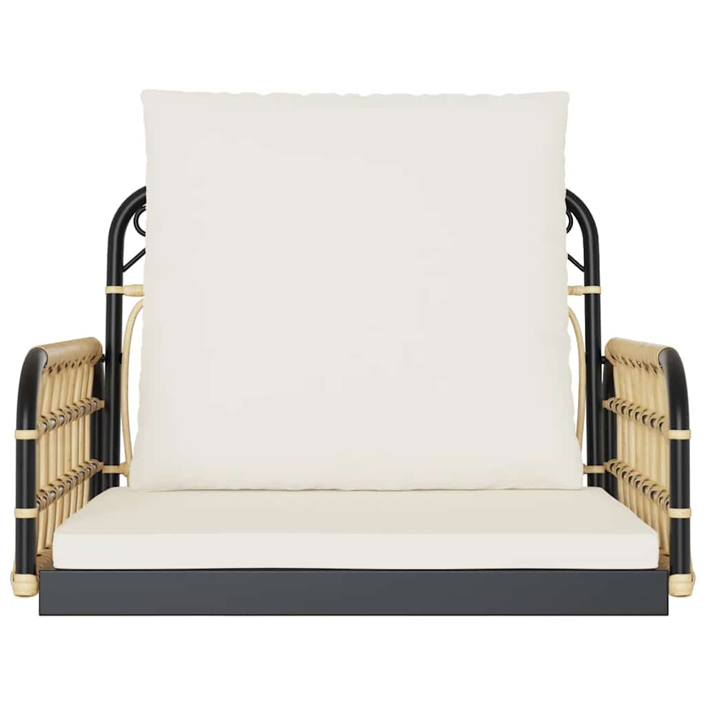 Hængestol med hynder 63x58x39 cm polyrattan og stål - number 4.