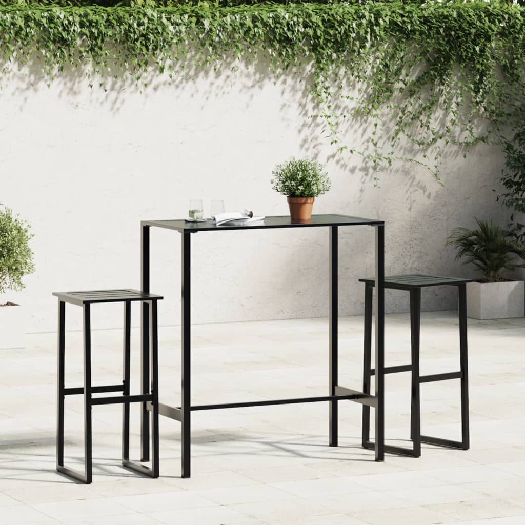Barbord pulverlakeret stål sort - 100 x 50 x 110 cm, 1 - number 3.