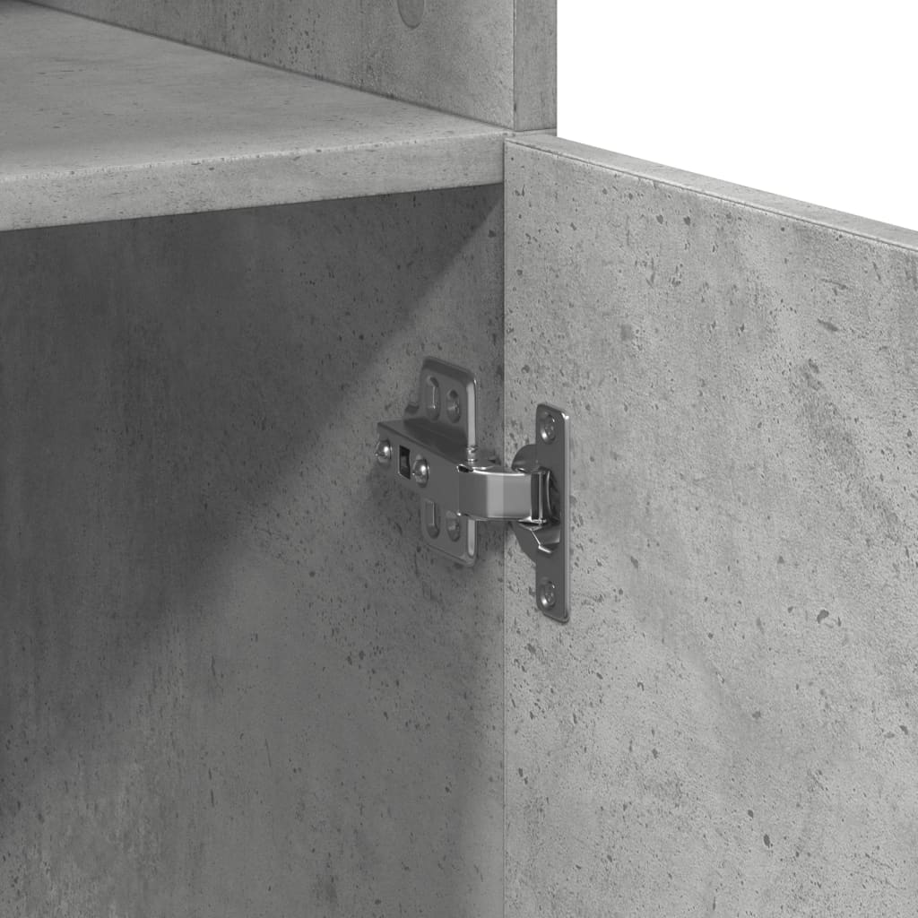 Skab 80x42,5x225 cm konstrueret træ - betongrå, 1 - number 9.