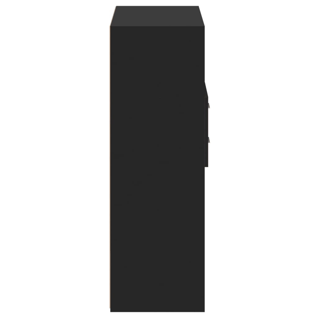 Reol 80x42,5x124 cm konstrueret træ - sort, 1 - number 5.