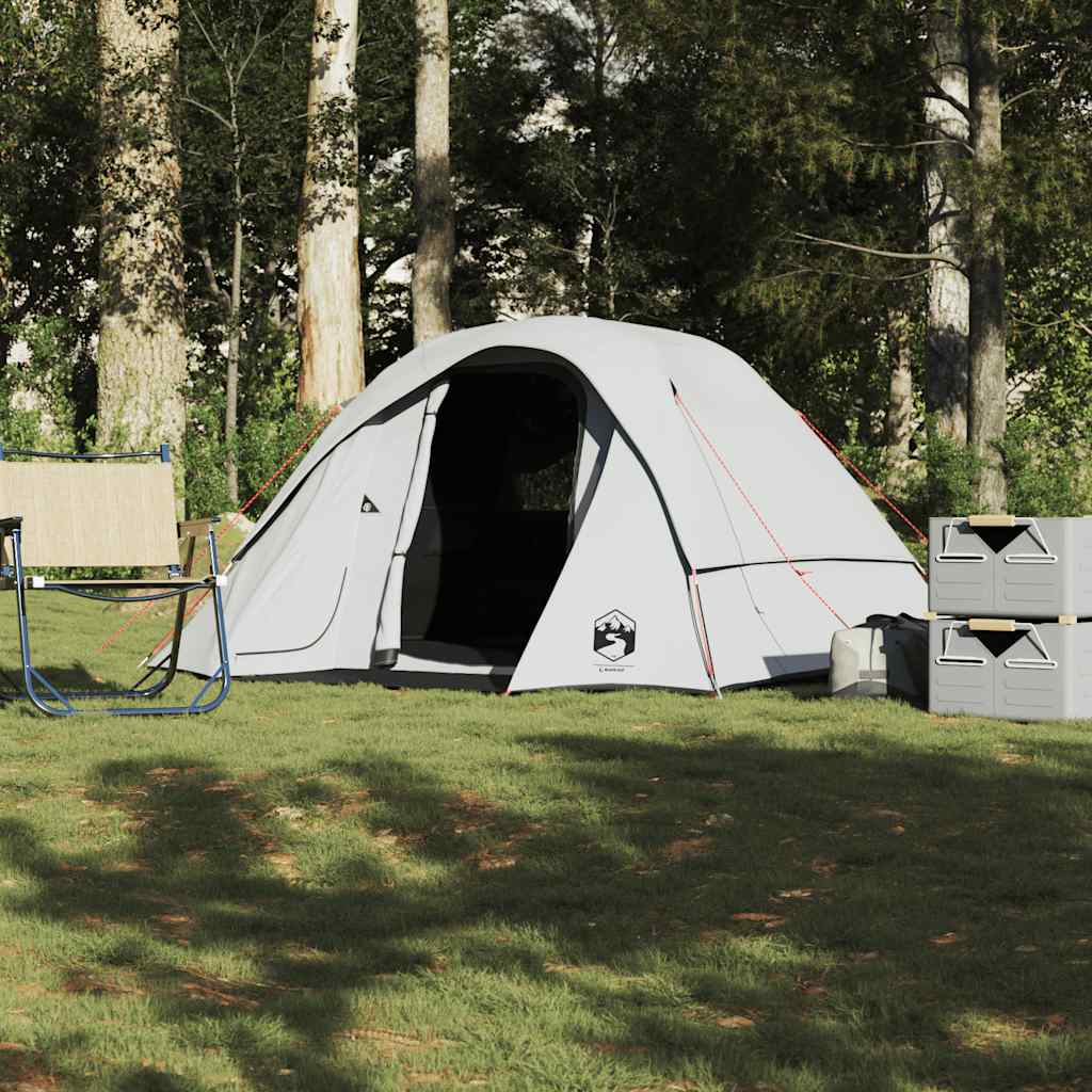 4-personers campingtelt vandtæt mørklægningsstof hvid - number 1.