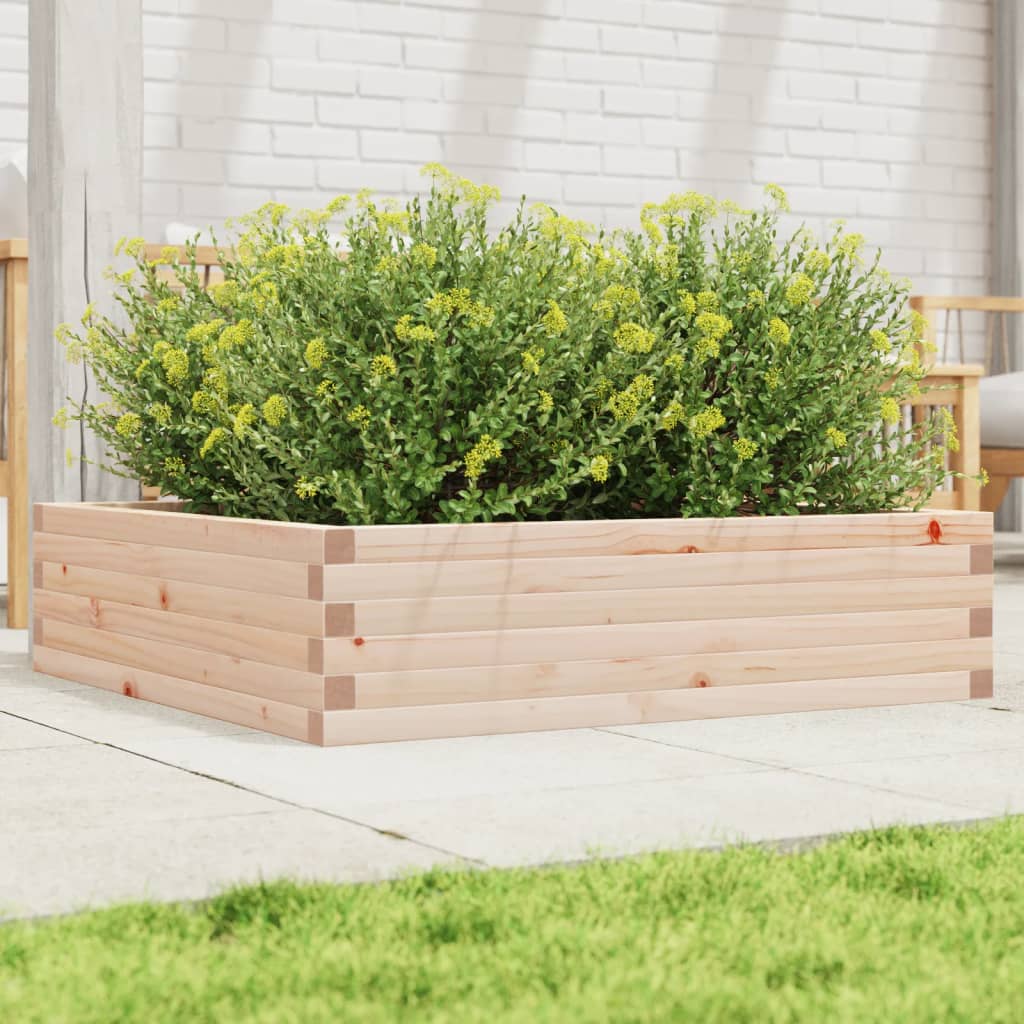 Plant box solid pine trees - pine natural, 90 x 90 x 23 cm, 1 - number 1.