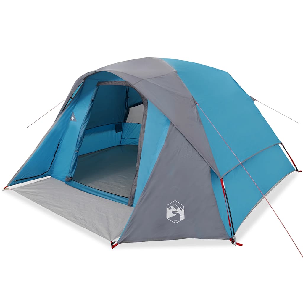 6 -person's family tent waterdicht - blauw, 1, x, x - number 2.