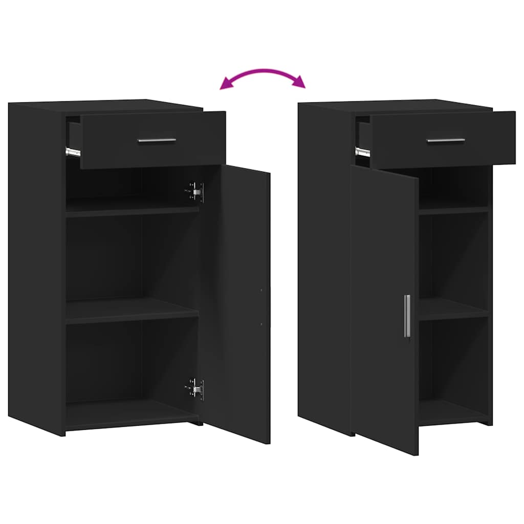 Skab 45x42,5x93 cm konstrueret træ - sort, 1 - number 7.